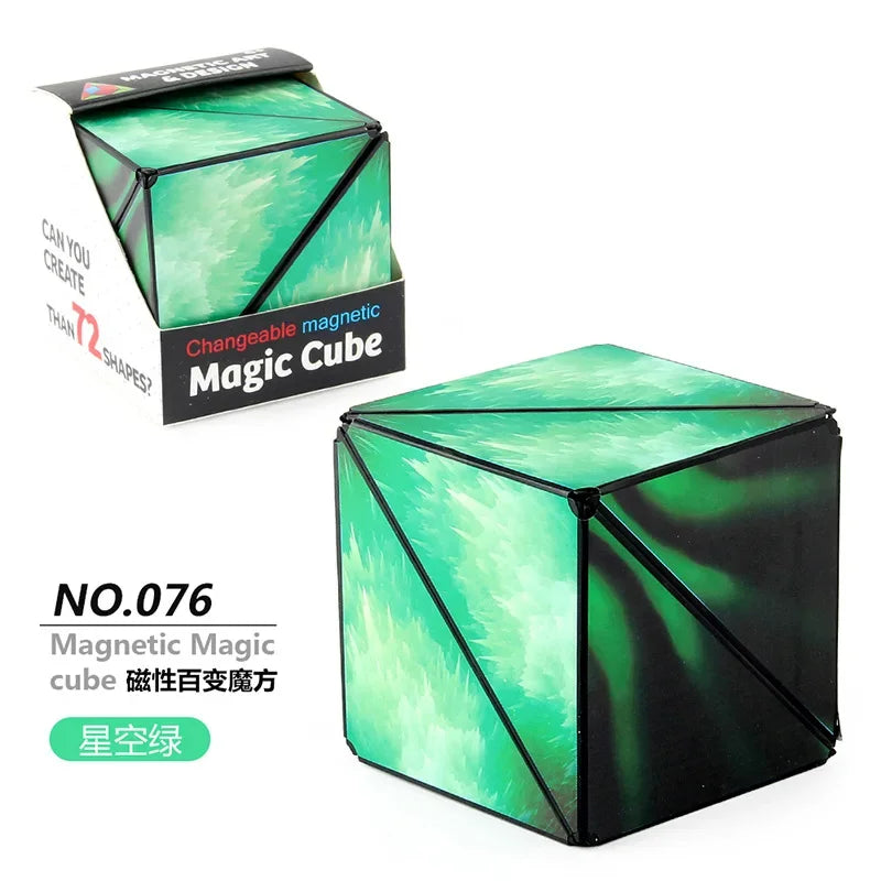 Magnetic Fidget Cube - Transformable 3D Puzzle Stress Reliever
