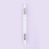 A clear glass dual-ended silicone head nail art dotting pen with a crystal handle.