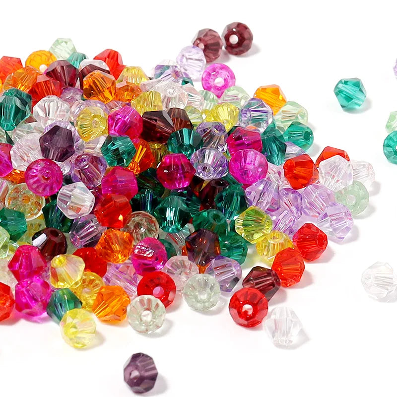 Faceted Glass Crystal Rondelle Bead Kit for Jewelry Making