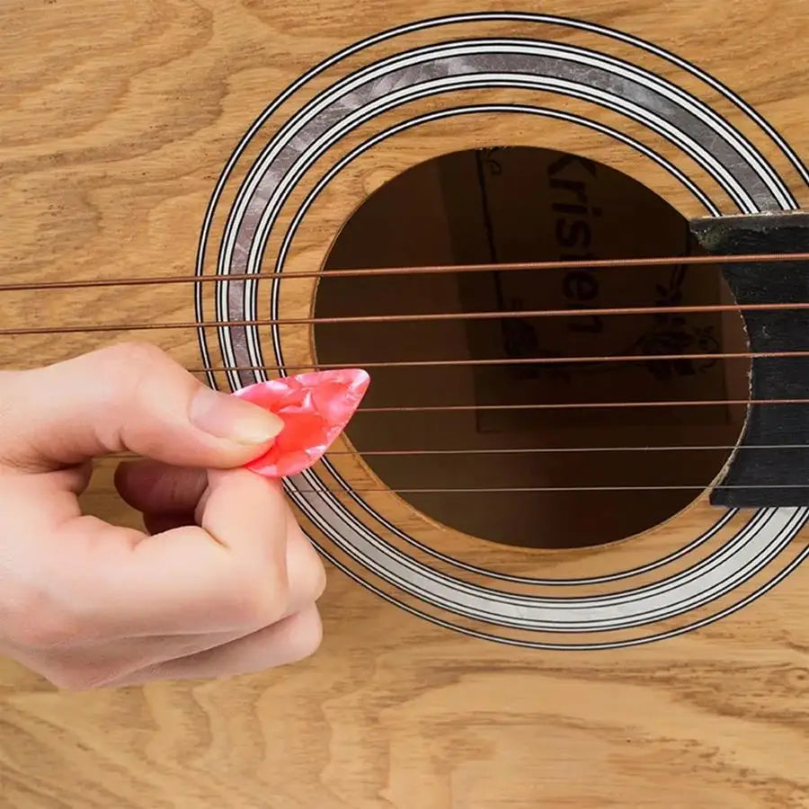Celluloid Guitar Picks with Clear Storage Box