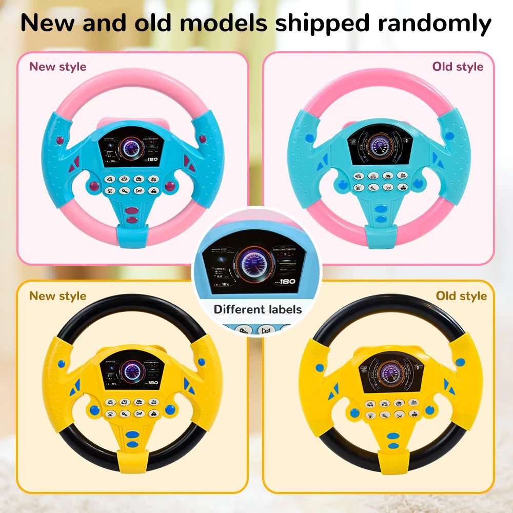 Interactive Steering Wheel Toy with Lights and Sounds for Kids