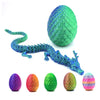 Articulated Dragon Figurine with Egg Display