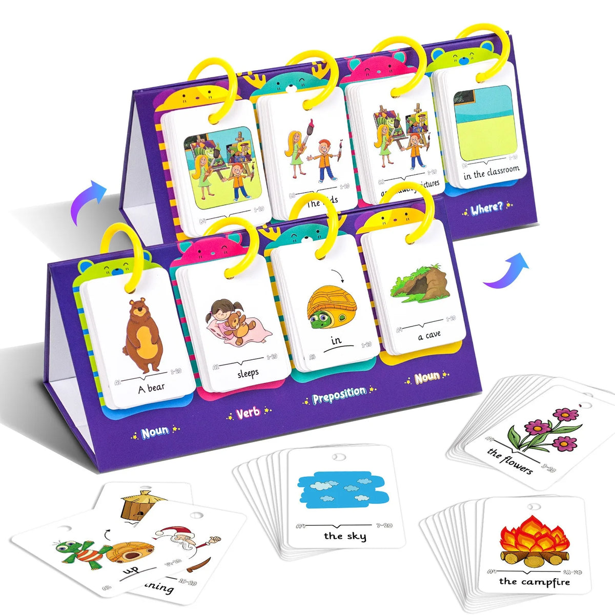 Interactive English Learning Flip Chart for Kids