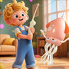Interactive Dancing Octopus Toy with Obstacle Avoidance