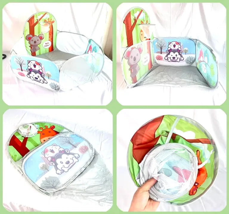 Foldable Spaceship Tunnel Playhouse for Toddlers with Carry Bag