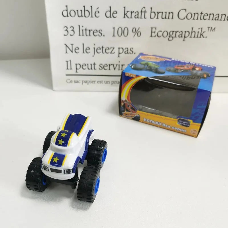 Flame Racing Monster Truck Toy Car – Friction-Powered Die-Cast Vehicle