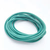 A coil of flexible silicone tinned copper wire in a teal color, showing multiple AWG gauges.