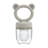 Silikon-Fruchtfutter-Pacifier mit runder Silikonring und klarem Silikon-Flaschen