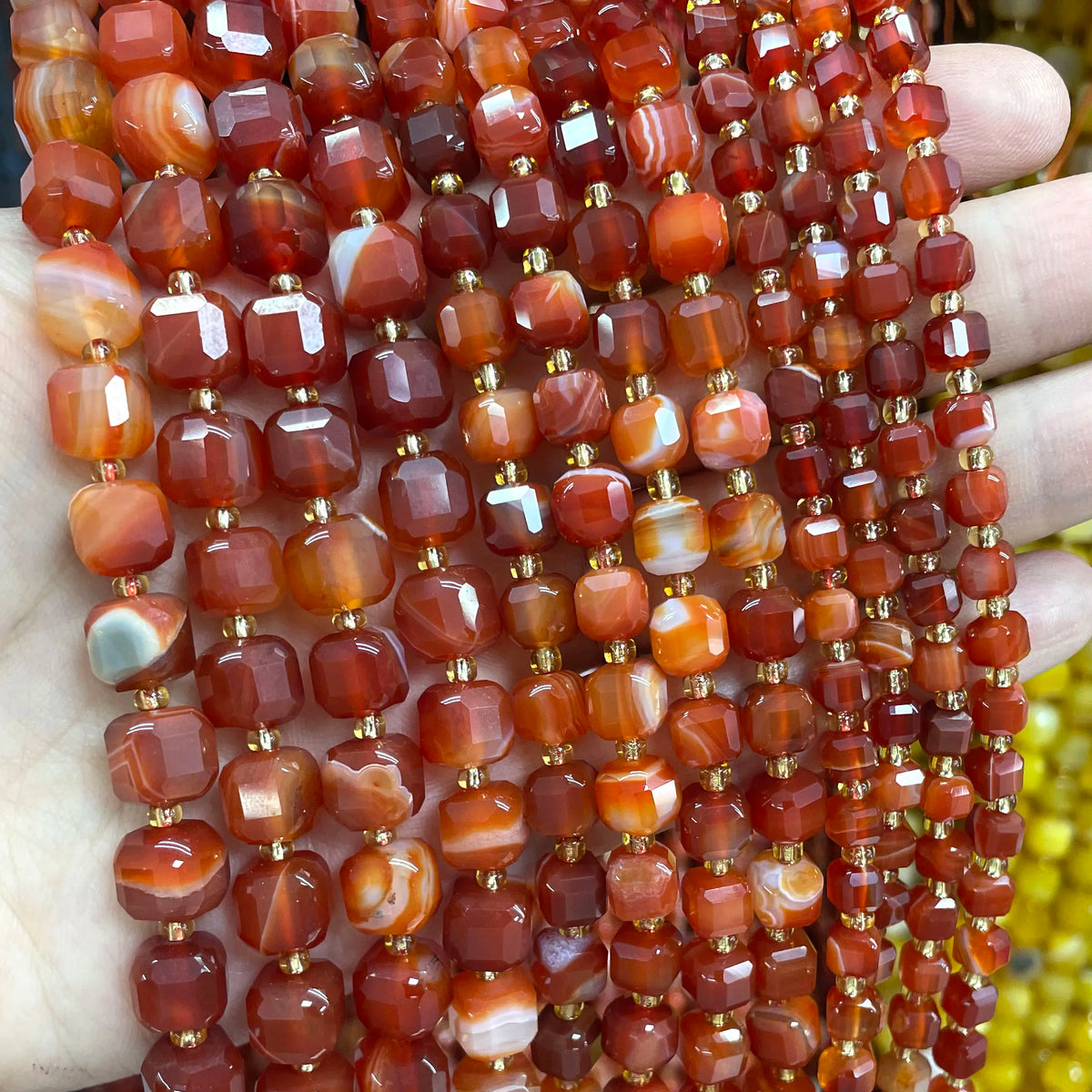 Natural Stone Faceted Beads for Jewelry Making