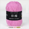 Pink milk cotton yarn skein for knitting and crochet