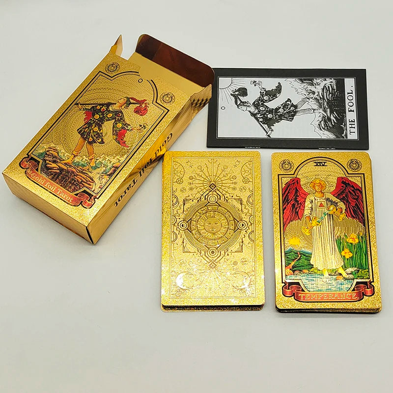 Gold Foil Rider Waite Tarot Deck