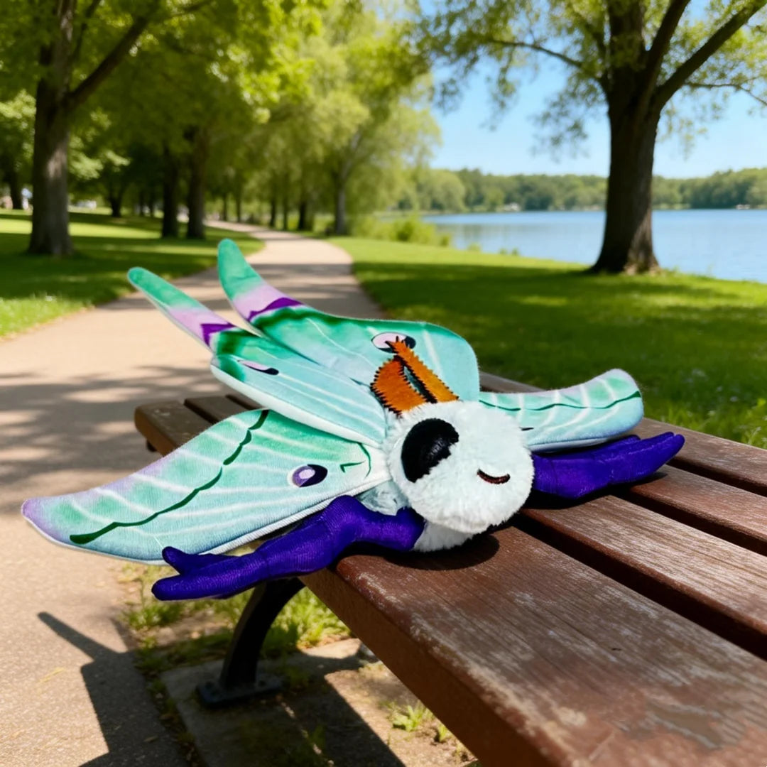 Luna Moth Plush Toy – Lifelike Soft Stuffed Animal