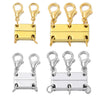 A set of gold and silver magnetic layering clasps for necklaces and bracelets.