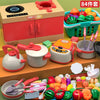 Kids Pretend Play Kitchen Set with Pots and Accessories