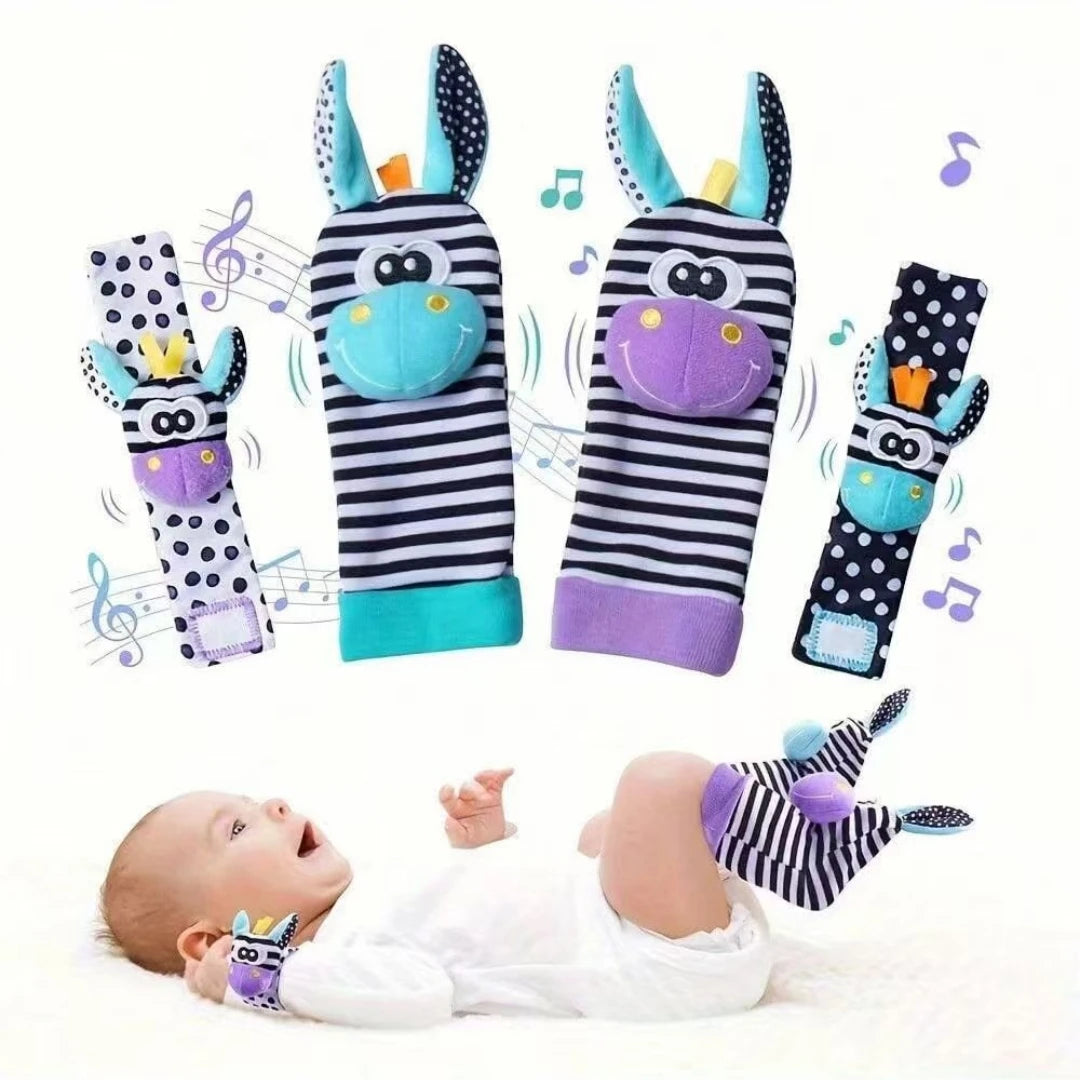 Baby Rattle Sock Toy Set – Soft Sensory & Teething Fun
