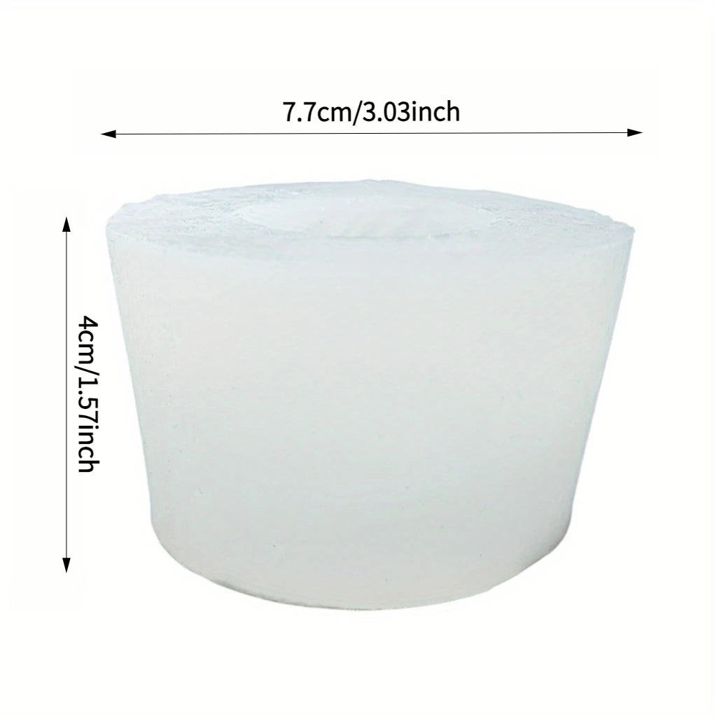 White reusable flower silicone mold with dimensions 7.7cm/3.03inch by 4cm/1.57inch.