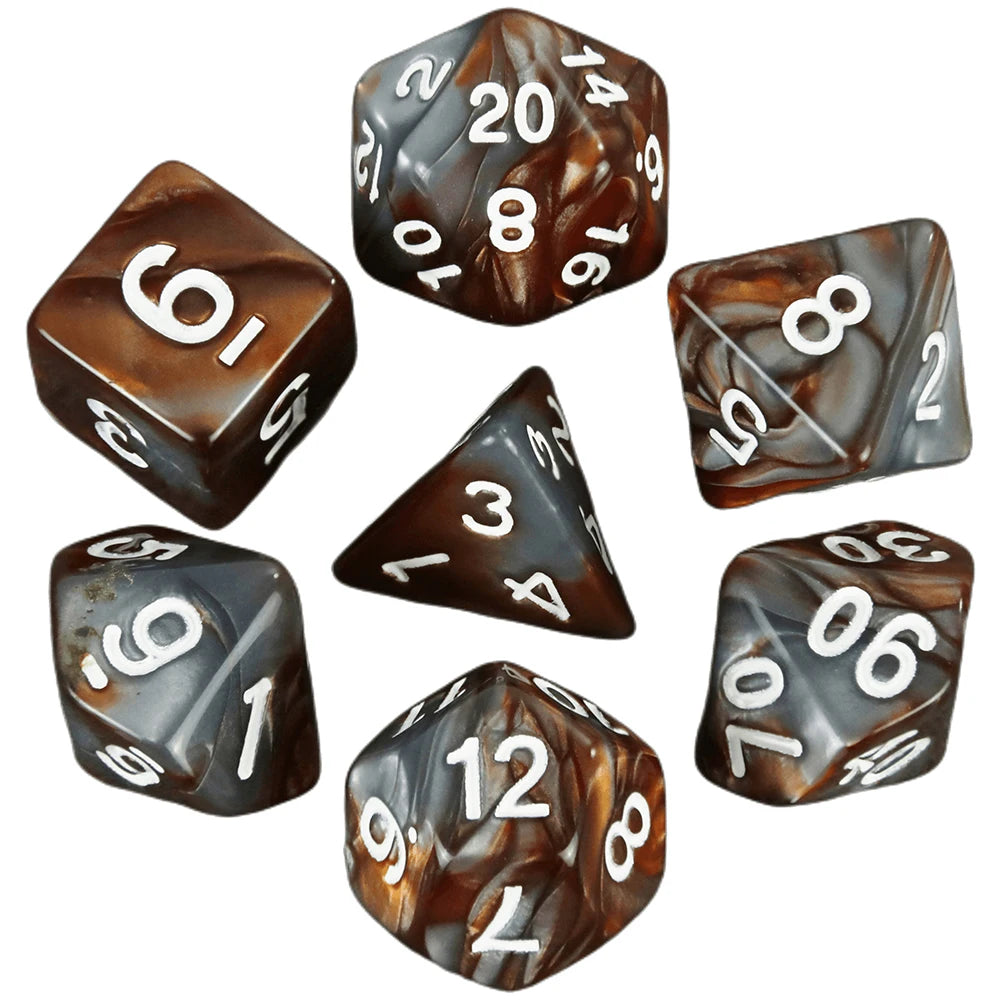 Polyhedral Dice Set (7 Pieces) for Tabletop RPGs