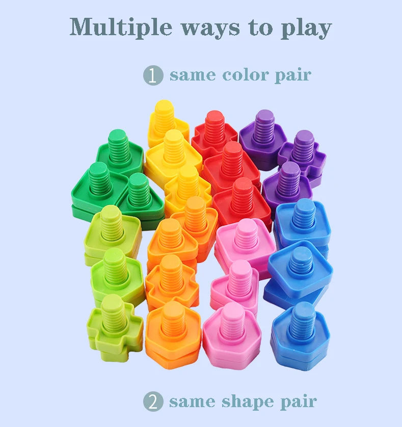 Screw-Together Building Blocks Set for Kids
