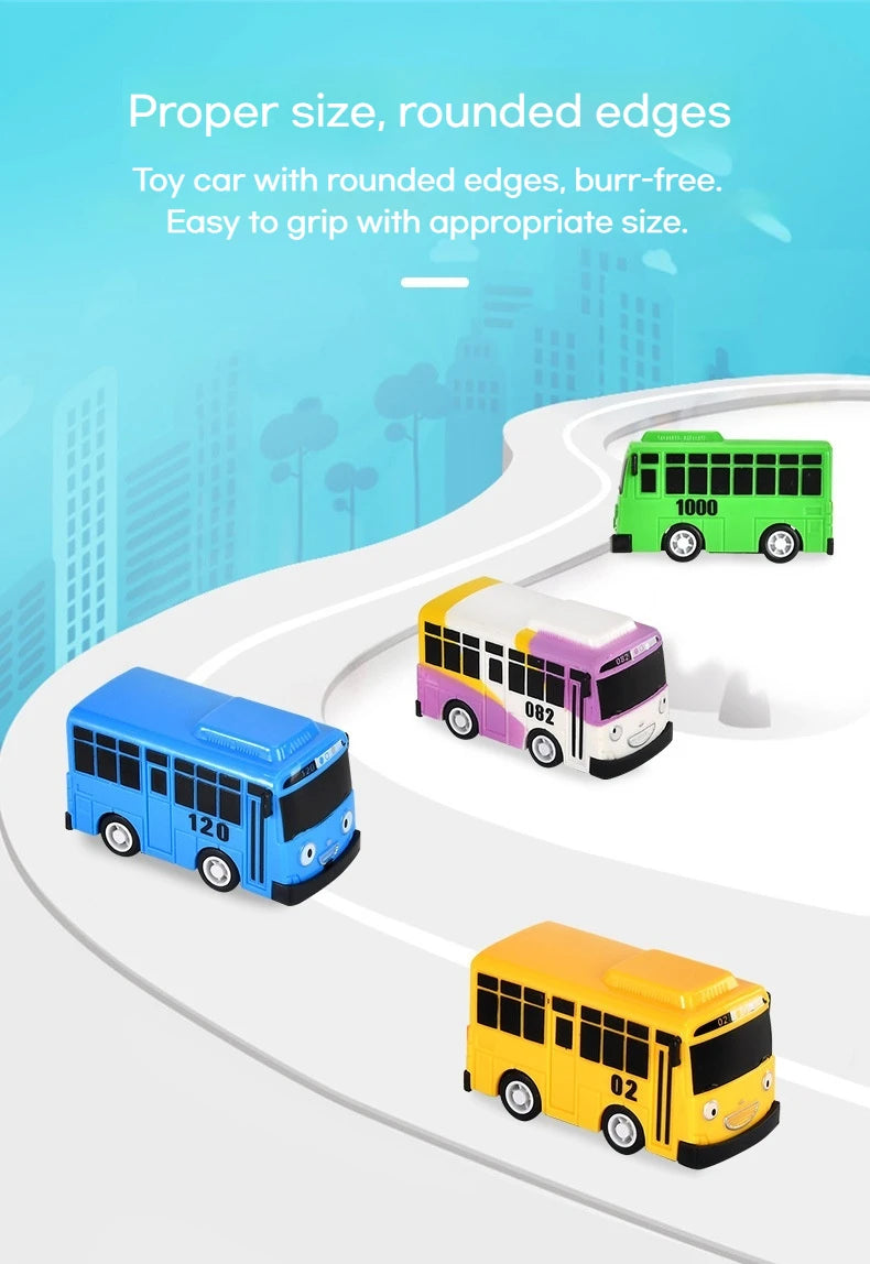 Pull-Back Mini Bus Toy with Openable Doors