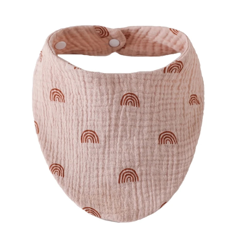 Organic Cotton Muslin Baby Bib with Bandana Style