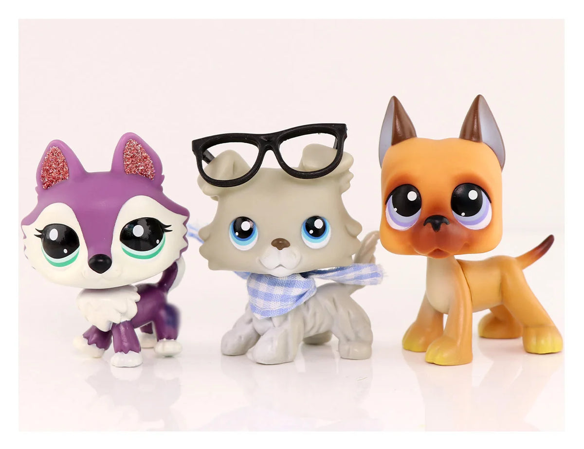 Realistic Mini Animal Figurine Set - Dogs, Cats & Fox