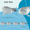 Illustration showing the size of a seal, with measurements provided for different seals.