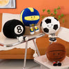 Realistic Sports Ball Plush Toy - Football, Basketball, Volleyball & 8-Ball Styles