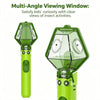 A bright green multi-angle viewing window magnifier for observing insect activities.