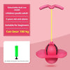 Pink detachable dual-use model bouncing ball trainer with a green air needle and pump.