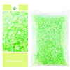 Bag of light green AB-coated resin rhinestones for crafts and DIY projects
