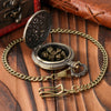 Vintage Pocket Watch Style Dice Set with 7 Polyhedral Metal Dice