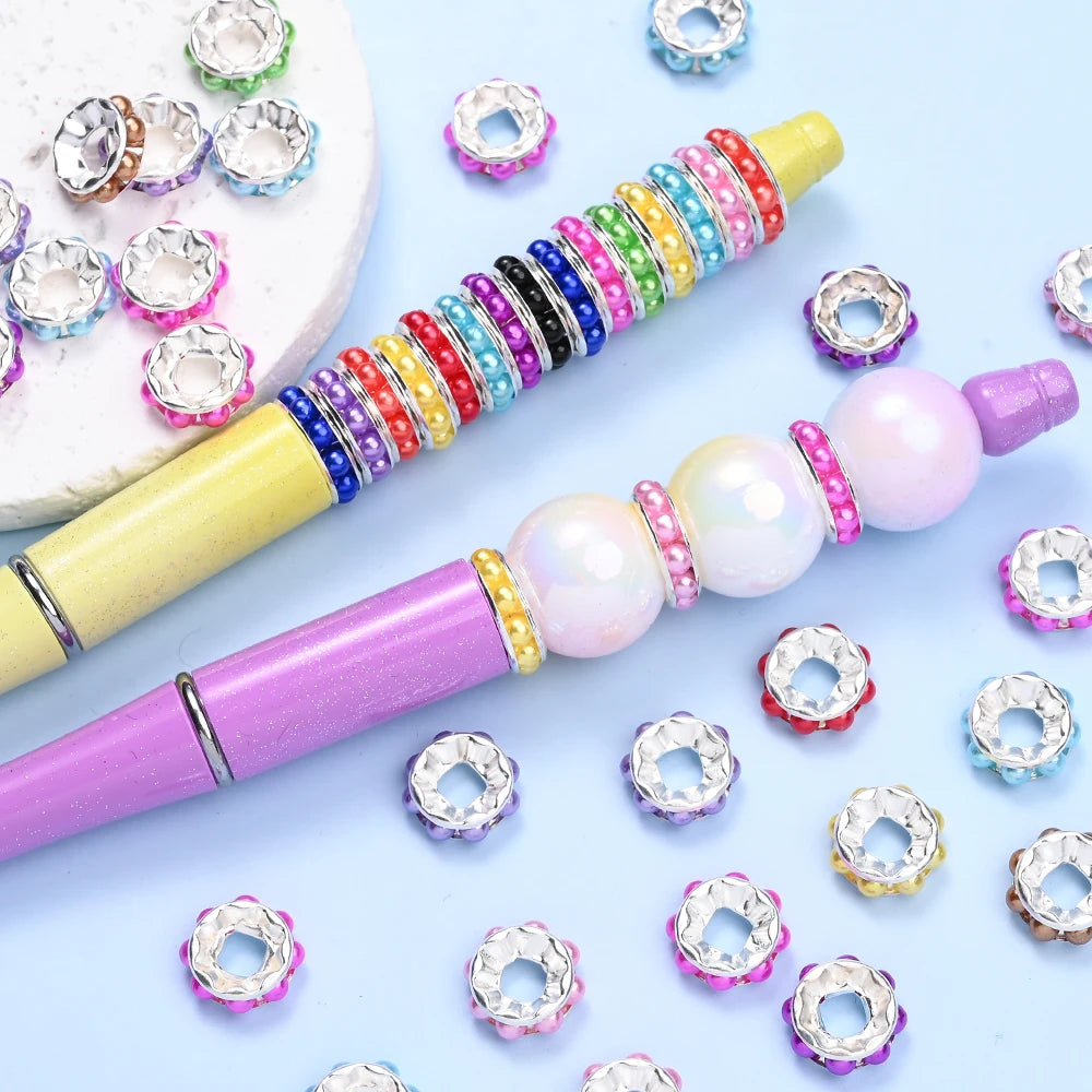 Mixed Pearl and Metal Spacer Beads for Jewelry Making