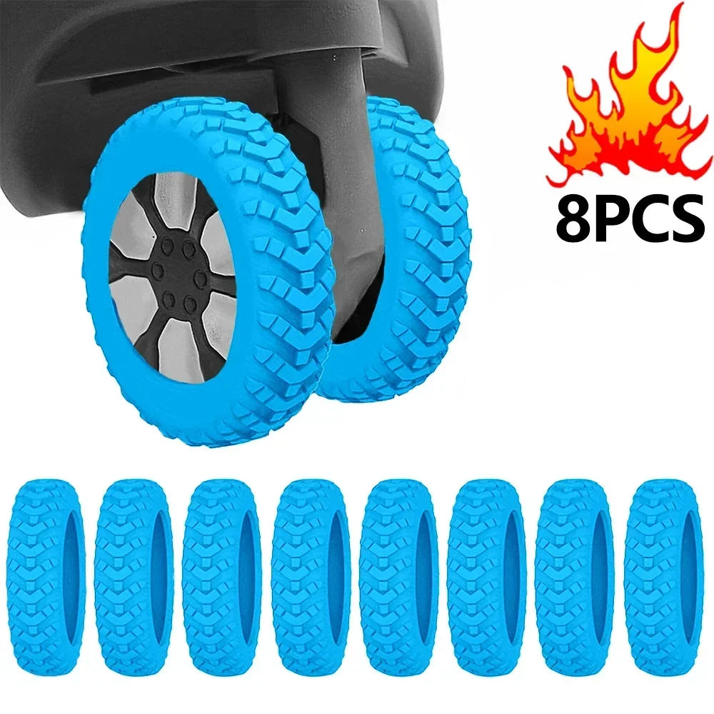 Silicone Luggage Wheel Protector Covers – Set of 8