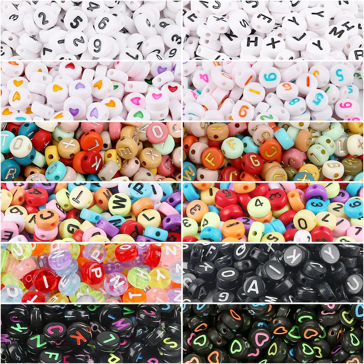 Acrylic Alphabet Letter Beads Kit for Jewelry Making