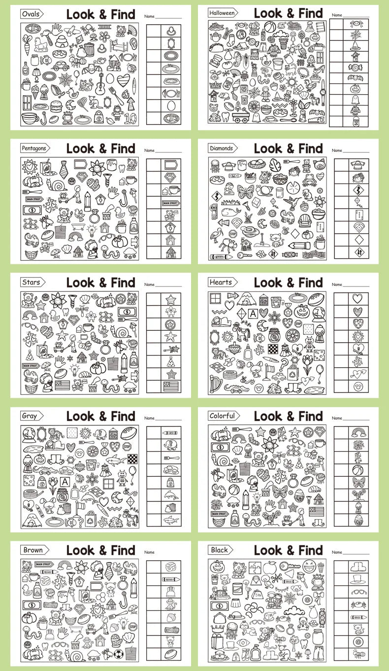 Look and Find Coloring Book for Kids – 32 Pages of Fun Activities