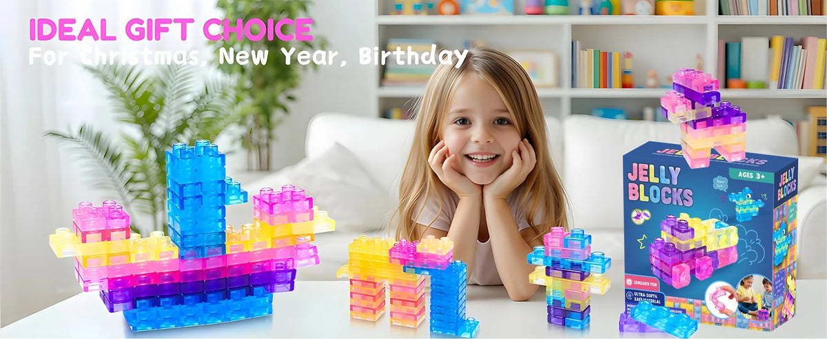 Soft Jelly Building Blocks for Creative Play