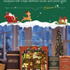 A DIY wooden book nook kit featuring a Christmas street corner miniature model with detailed scenery and figures.