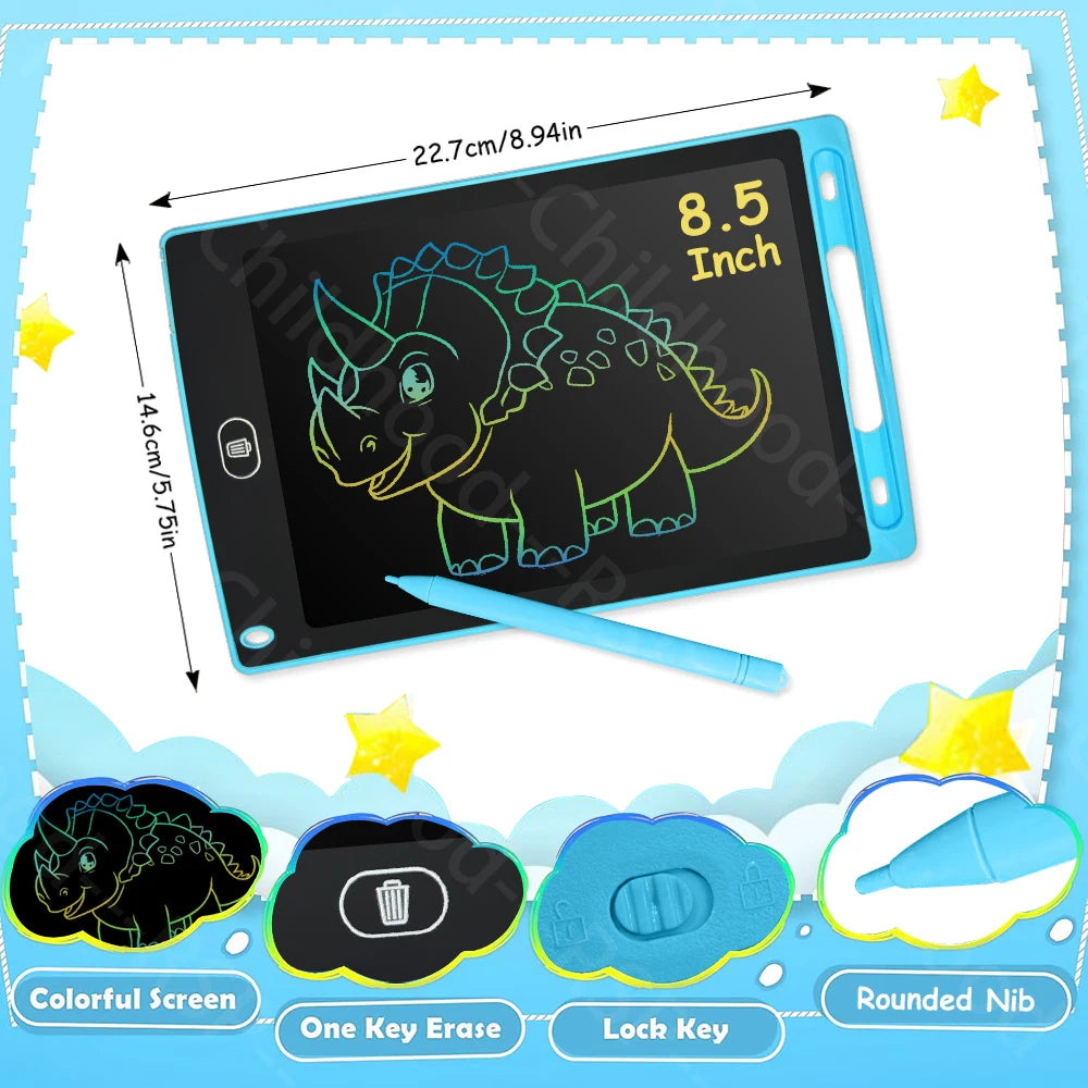 LCD Writing Tablet for Kids – Reusable Drawing Board with Stylus