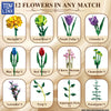 A set of 12 everlasting flowers including marigold, rose, tulip, clematis, blossom, chamomile, lavender, twig, and asparagus 