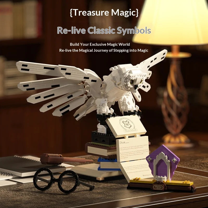 Giant White Owl Micro Building Blocks Set