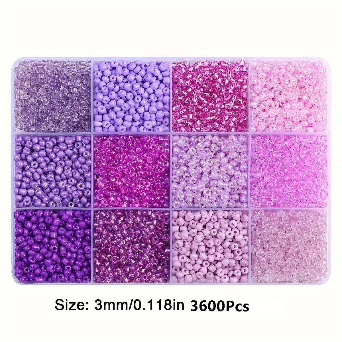Glass Seed Beads Craft Kit with Organizer Box