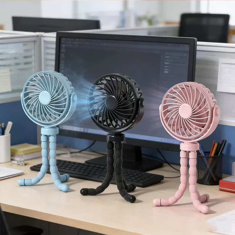 Flexible Mini USB Fan with Tripod Stand