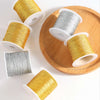 Metallic Gold & Silver Tinsel Thread Cord for Jewelry Making & Crafting