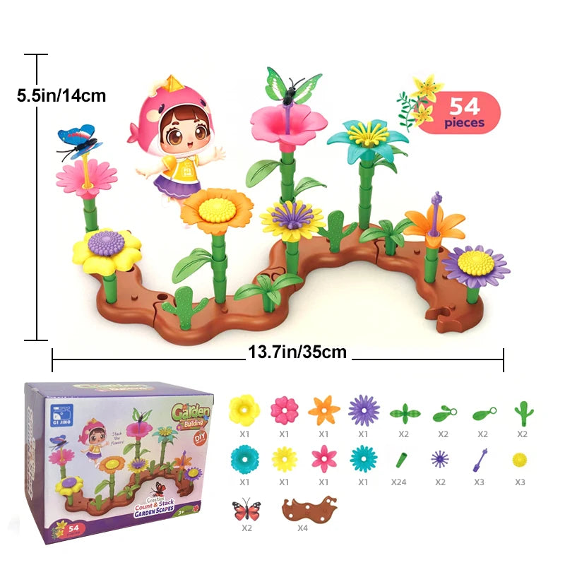 STEM Flower Garden Building Toy Set for Kids