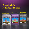 Three translucent game cartridges in frosted clear, purple, and black shades are displayed on a dark surface.