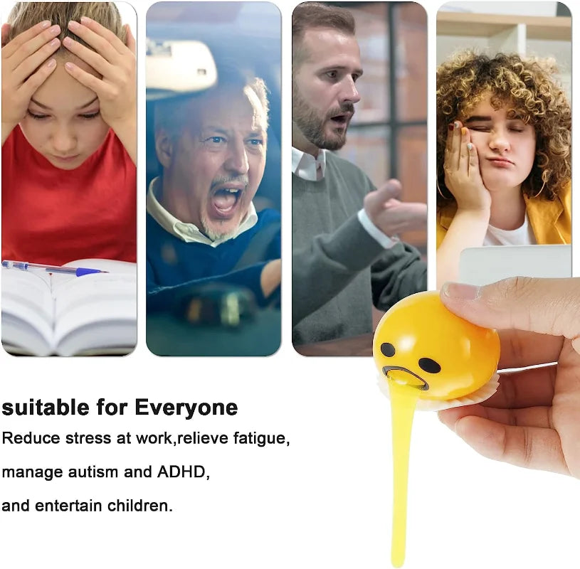Squishy Egg Yolk Stress Ball – Funny Prank Toy