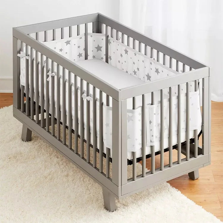 Breathable 4-Sided Crib Bumper Set for Infant Safety
