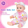 Adorable 8-Inch Silicone Baby Doll with Pink Outfit and Sleeping Bag