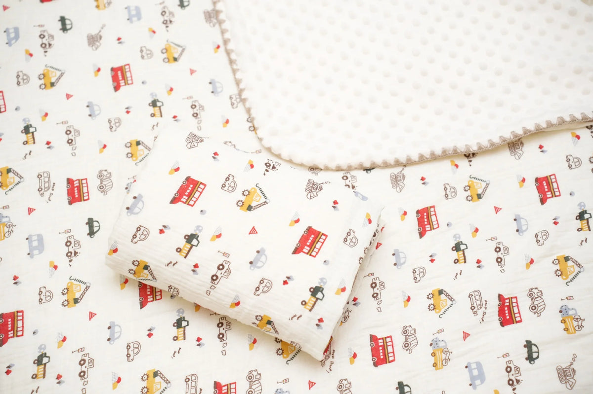Baby Bear Print Cotton Gauze Swaddle Blanket