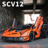 Orange 1:24 Lamborghini Essenza SCV12 diecast model car with sound and light